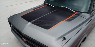 Close-up of the Hood on a 1970 Chevy K5 Blazer