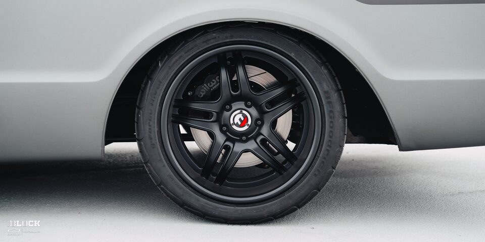 Close-up of a Wheel on a 1970 Chevy K5 Blazer