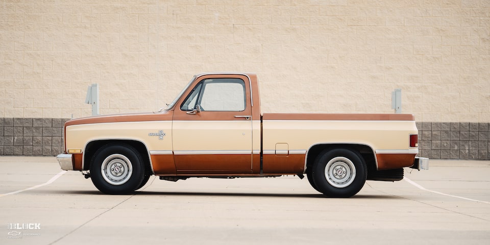 Side View of a Chevy 1983 C10 Supercharged Truck