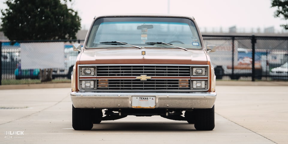 Front View of a Chevy 1983 C10 Supercharged Truck
