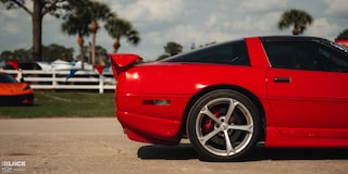 Side View of the Back Half of Mitch Dixon's Red 1996 Greenwood Corvette