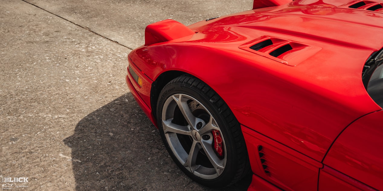 Top View of the Left Front of Mitch Dixon's 1996 Greenwood Corvette