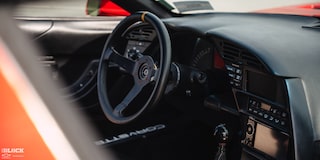 View of the Steering Wheel and Dashboard Inside Mitch Dixon's 1996 Greenwood Corvette