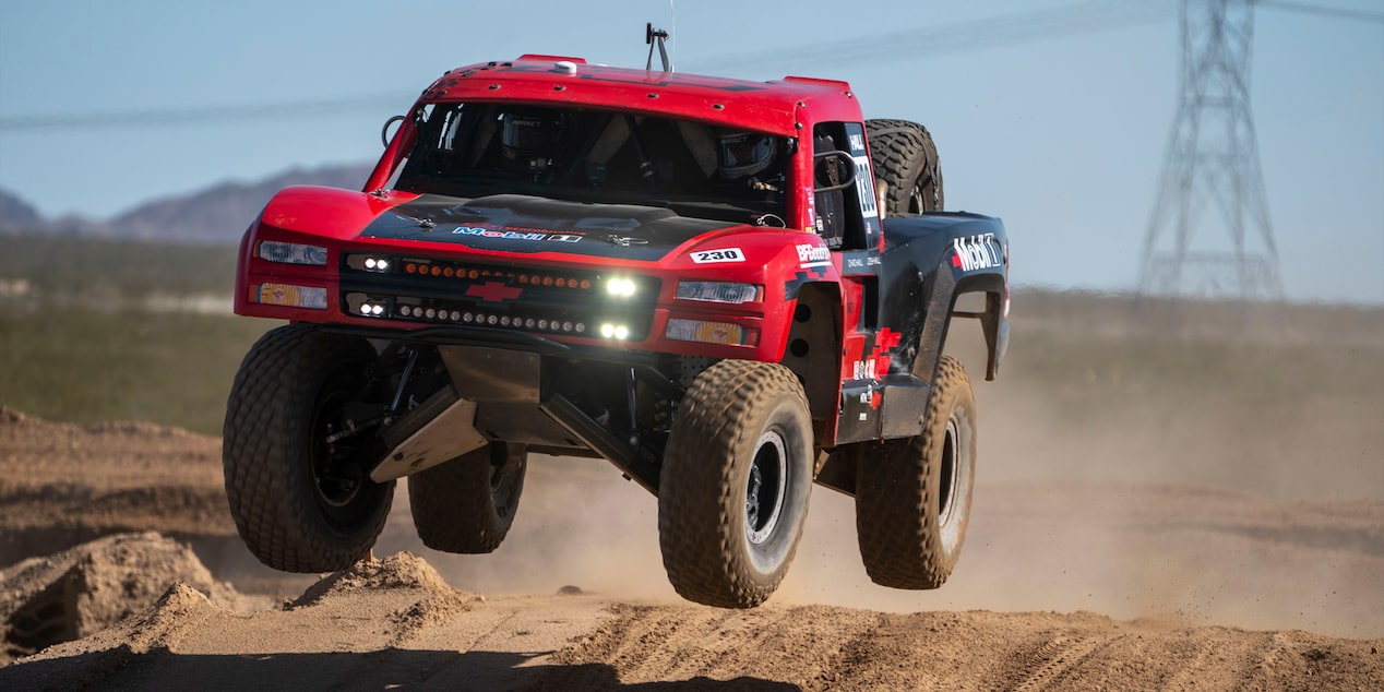 Large tires and extensive wheel travel make for a softer landing after jumps than one might expect. (Photo by Mad Media)