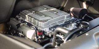 Close-up of the Engine for a 1958 Chevy Apache Pickup Truck with Its Hood Open