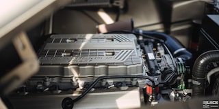 Side View of the Engine of a 1958 Chevy Apache Pickup Truck