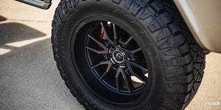 Close-up of the Tire for a 1958 Chevy Apache Pickup Truck