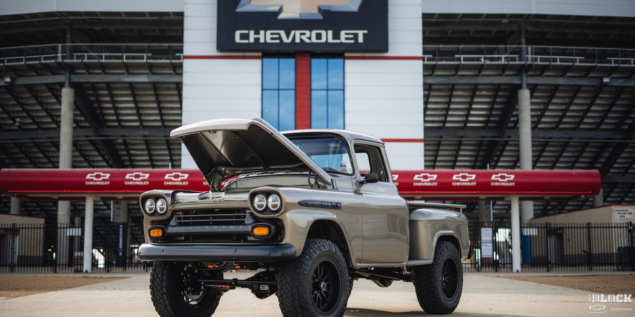 This lifted 1958 Apache from Cimtex Rods is powered by a Chevrolet Performance LT4 crate engine.*