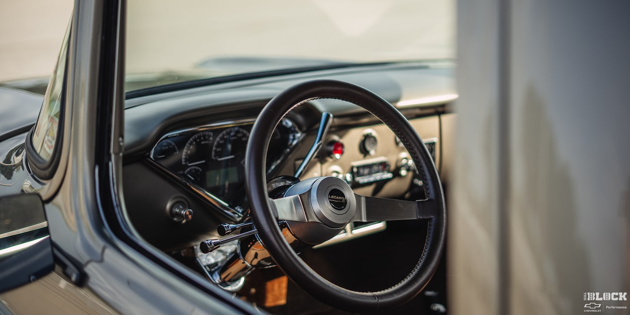 The interior sports a blend of a classic look and modern creature comforts.