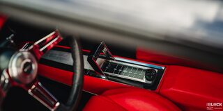 Viewing the Gear Shift Handle from Outside the Window of a 1969 Chevy Chevelle