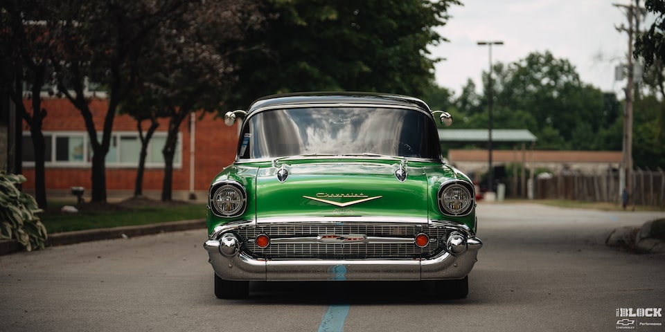 Scott Nickoli’s 1957 Sedan Delivery is powered by a Chevrolet Performance ZZ572/620 crate engine.* The car belonged to his late friend, Joel Hipp.