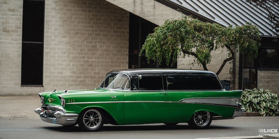 The car is painted a head-turning color called Synergy Green.