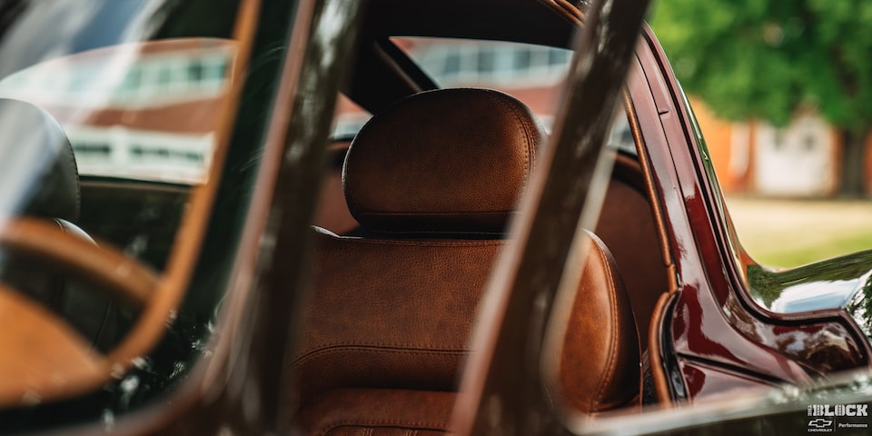 Close-up of the Driver's Seat Upholstery on a Restomod 1963 Corvette Sting Ray