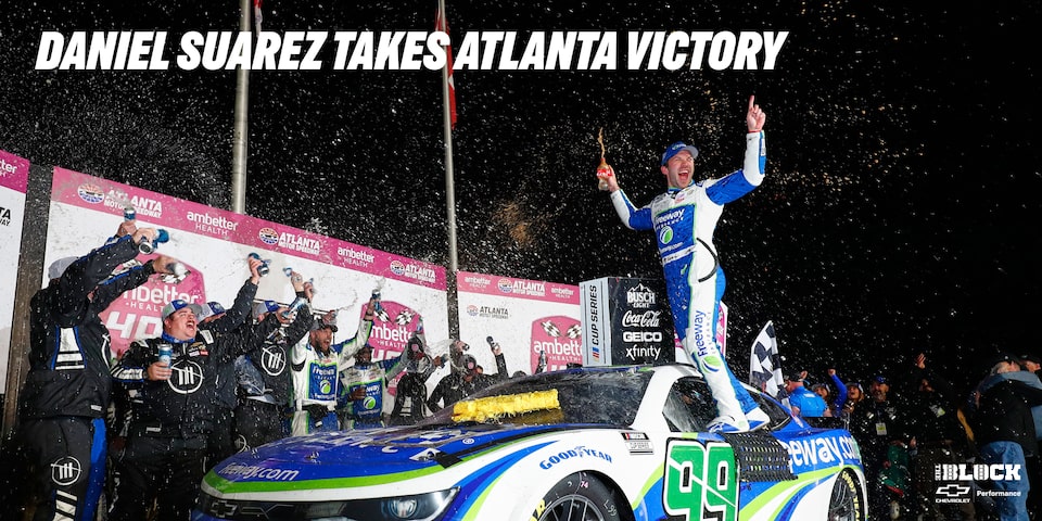 Daniel Suarez Takes Atlanta Victory