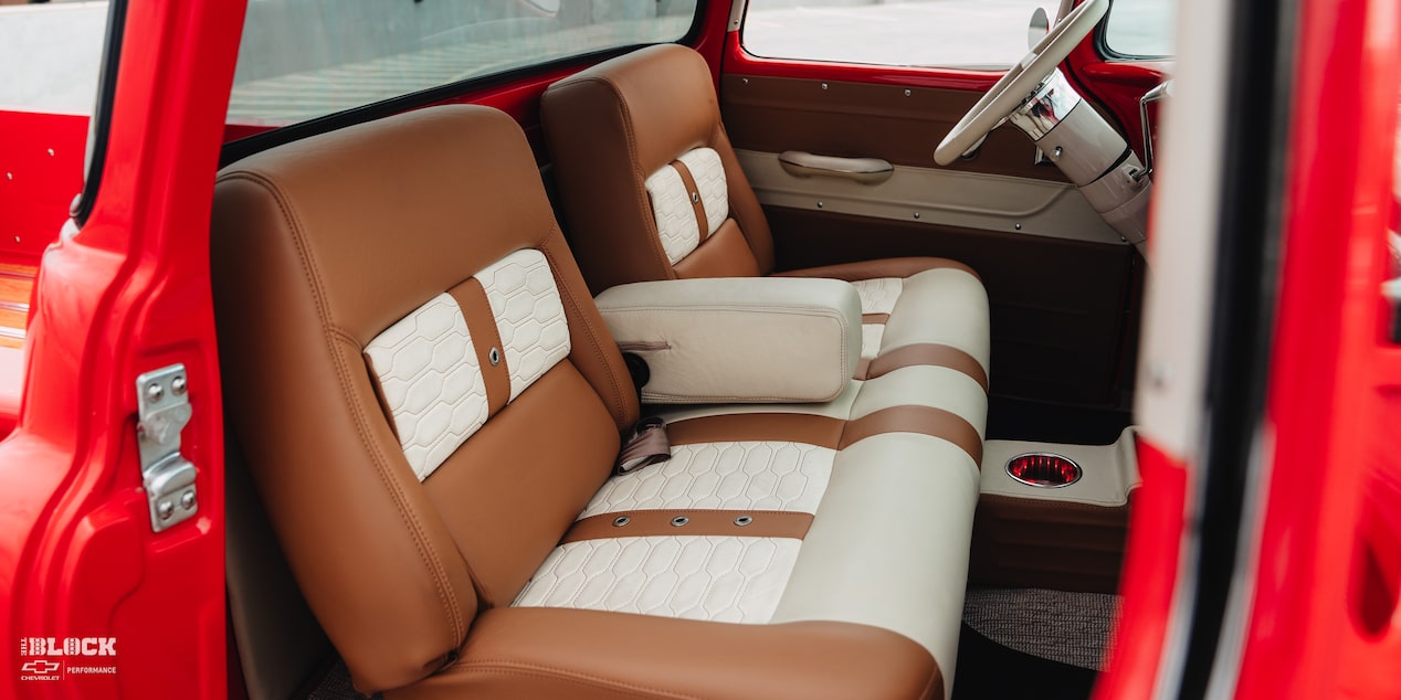 View of the Seats in David Kinnison's 1957 Chevrolet 3100 Truck