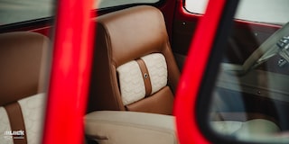Close-up View of the Seats in David Kinnison's 1957 Chevrolet 3100 Truck