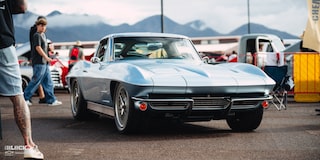 Close-up Front View of the Goodguys Chevrolet Performance Builder of the Year GM Iron Winner 1963 Chevy Corvette
