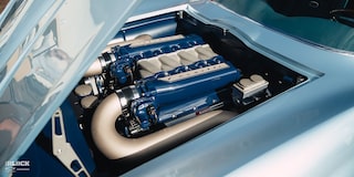 Close-up of the LS Engine Inside Goodguys Chevrolet Performance Builder of the Year GM Iron Winner 1963 Chevy Corvette