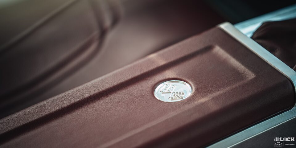 Close-up of the Chevy Emblem from the Interior of a Chevy Vehicle