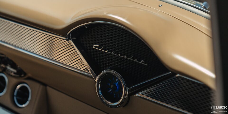 A Close-up of the Interior Speaker of 1955 Chevrolet