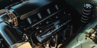 Close-up of the Engine in a 1955 Chevrolet
