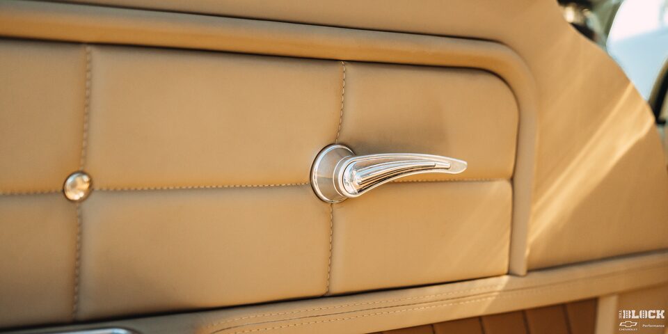 Close-up of the Window Crank Handle of 1955 Chevrolet