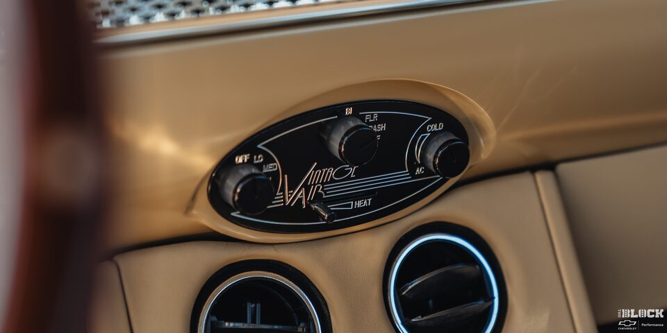 Close-up of the Temperature Control of 1955 Chevrolet