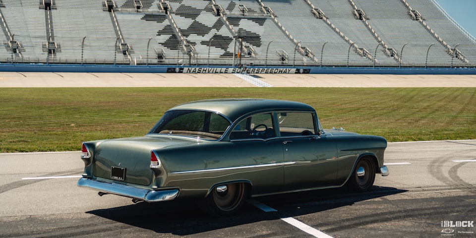 The car is painted in Tea Green.