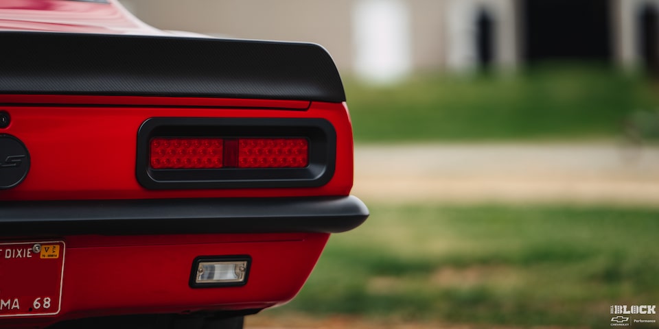 Close-up of the Taillight of a 1968 Chevy Camaro