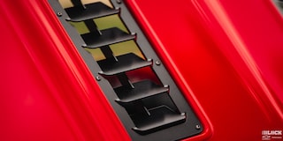 Close-up of a Hood Ventilation Piece on a 1968 Chevy Camaro