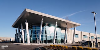 Exterior View of the Entrance to the GM Charlotte Technical Center.