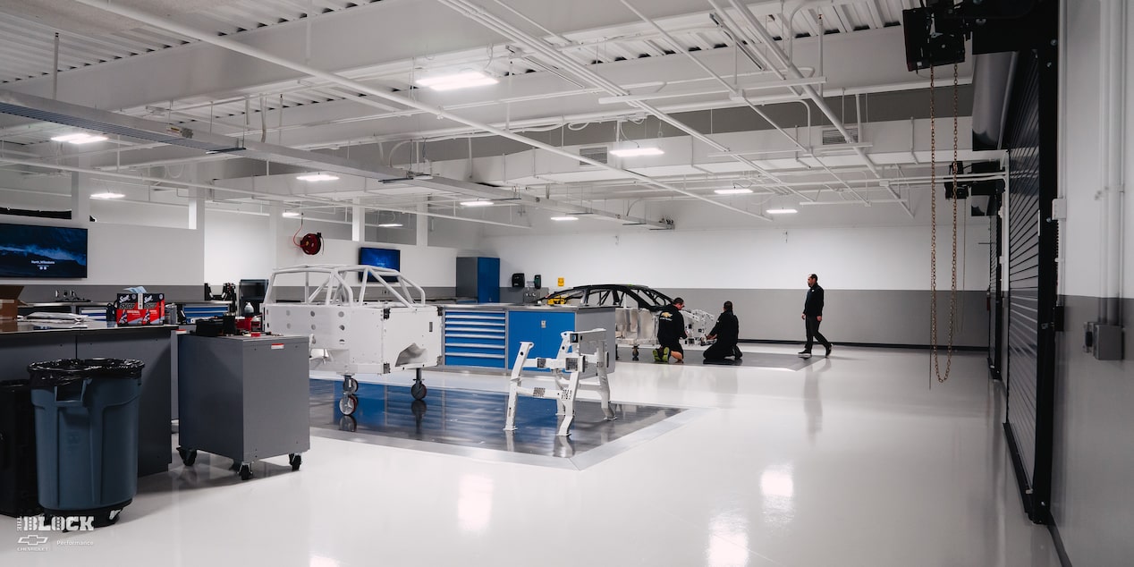 The staff at the facility is involved with preparing all elements of race cars.
