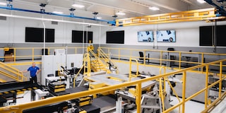 The Suspension Parameter Measurement Machine at the GM Charlotte Technical Center.