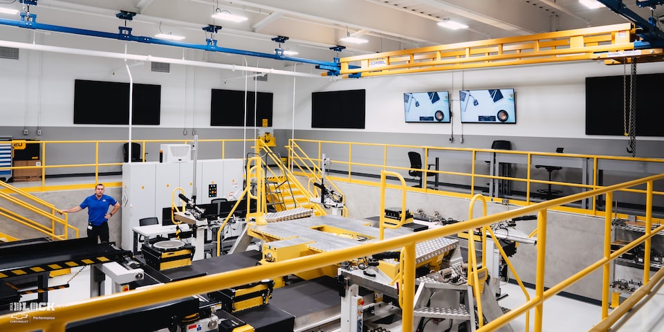 The Suspension Parameter Measurement Machine at the GM Charlotte Technical Center.