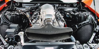 View of the Engine Bay Inside of a Chevrolet Copo Camaro