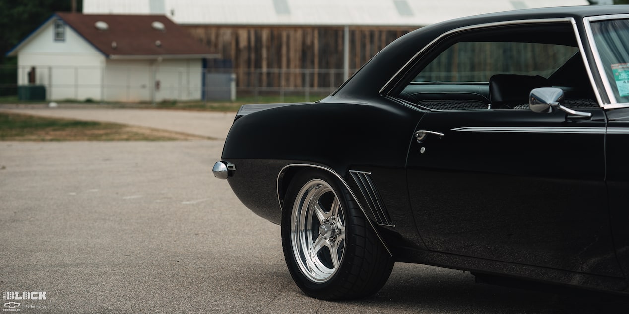 Side Rear Half View of Becky and Derek Luck's Vintage 1969 Chevrolet Camaro SS