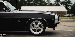 Side View of the Front Driver's Side of Becky and Derek Luck's Vintage 1969 Chevrolet Camaro SS