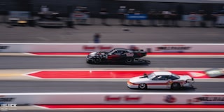 Two Funny Cars Tear Up the Track at the 2024 NHRA 4-Wide Nationals