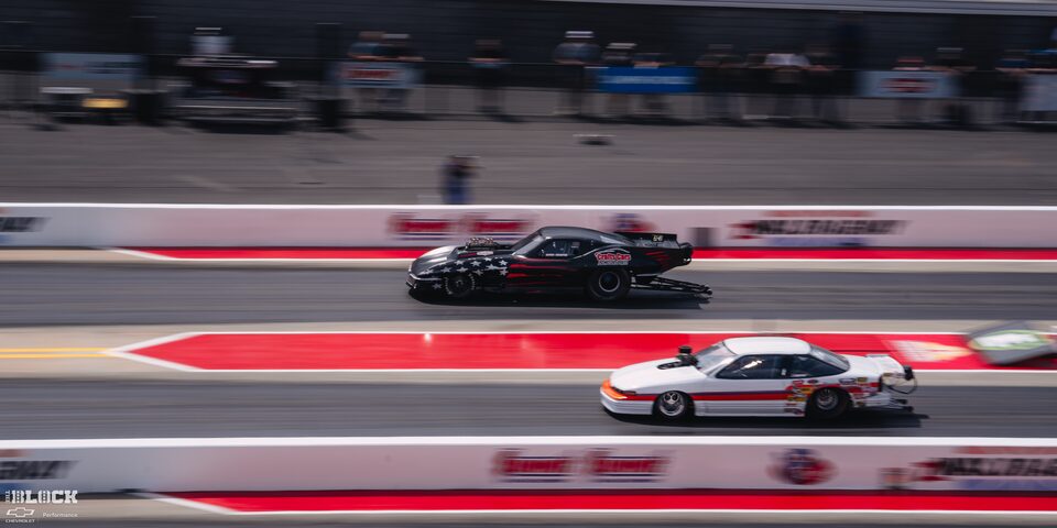 Two Funny Cars Tear Up the Track at the 2024 NHRA 4-Wide Nationals
