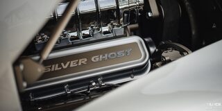 Close-up of an Engine Block With "Silver Ghost" Written on It