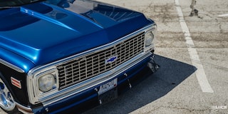 Overhead View of the Hood of Ronnie and Tina Allen’s "Bruzer" LS-Powered 1972 Chevrolet C10