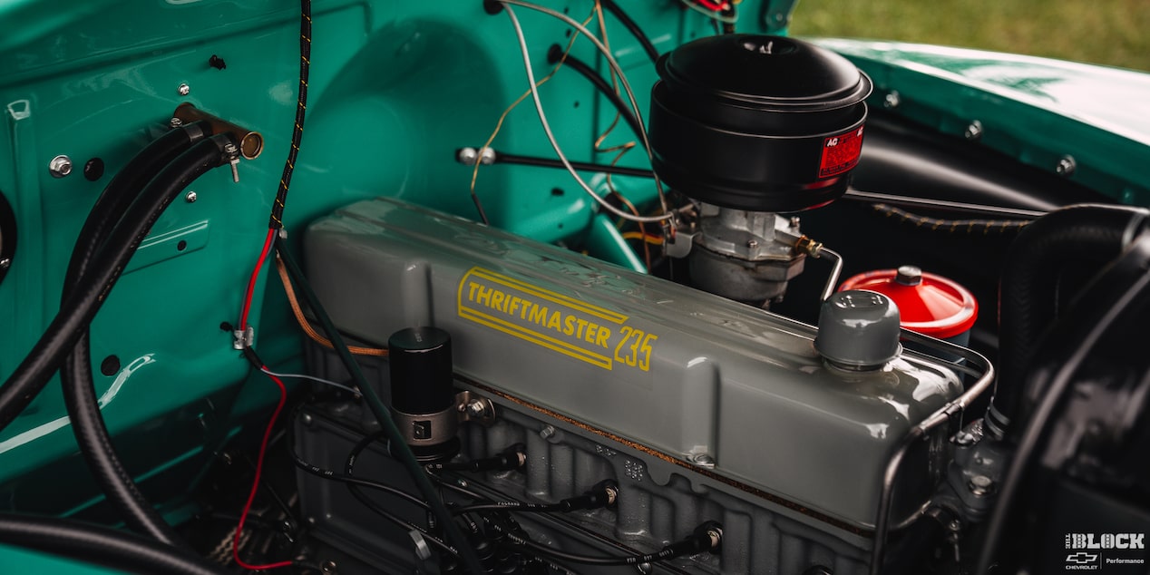 Three Quarters View of a Chevy Thrift Master Rectangular Engine