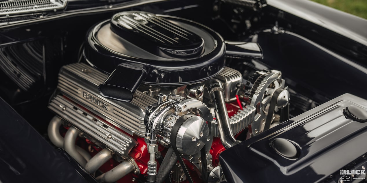 Three Quarters View of an Engine with Black Finish