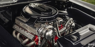 Three Quarters View of an Engine with Black Finish