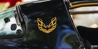 Close-up View of the Firebird Logo on the 1978 Pontiac Firebird Trans Am