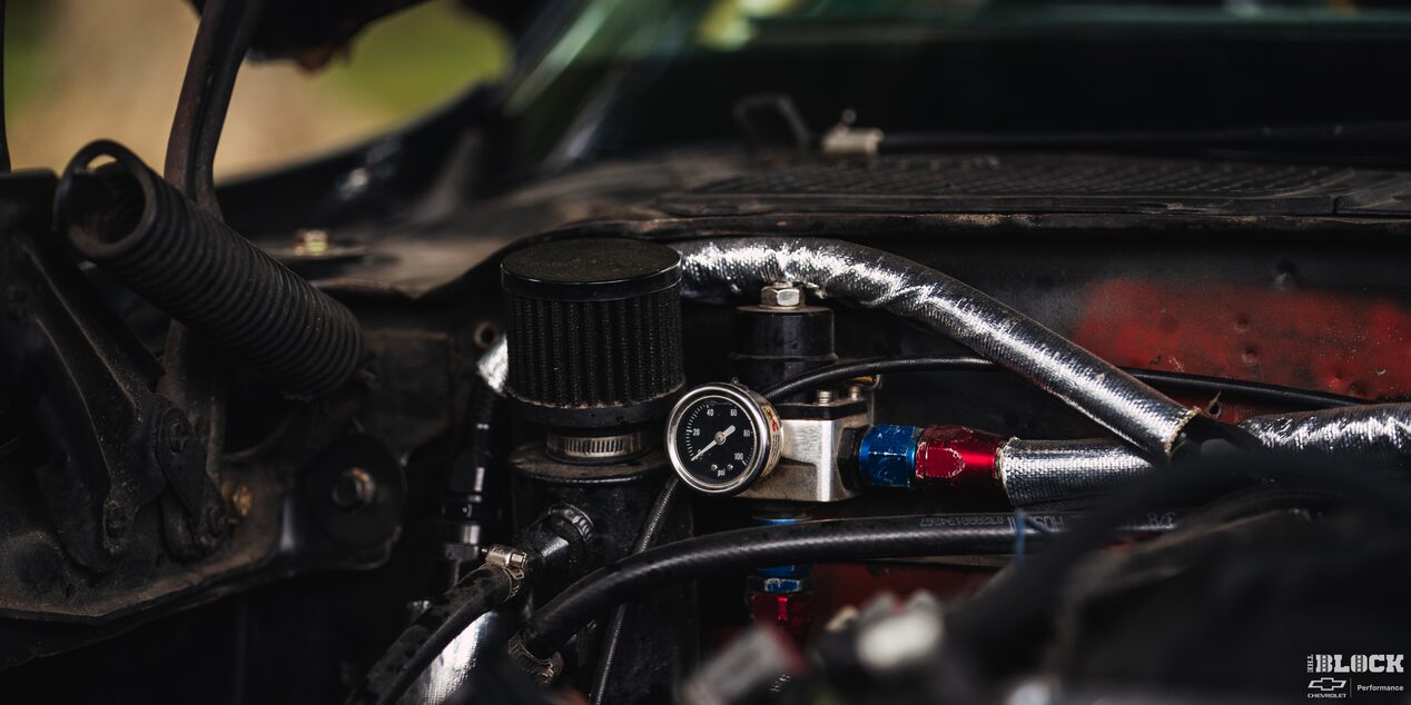 Close-up View Under the Hood of a 1978 Pontiac Firebird Trans Am