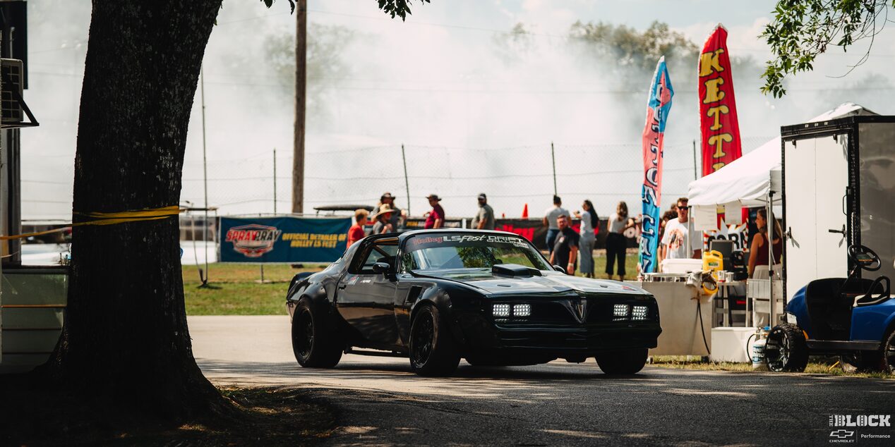 Side View of  J.J. Alfano’s LS-powered 1978 Pontiac Firebird Trans Am Parked Next to a Tree