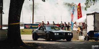 Side View of  J.J. Alfano’s LS-powered 1978 Pontiac Firebird Trans Am Parked Next to a Tree