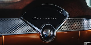 Close-up of the Interior Radio of a 1955 Chevy Handyman Wagon