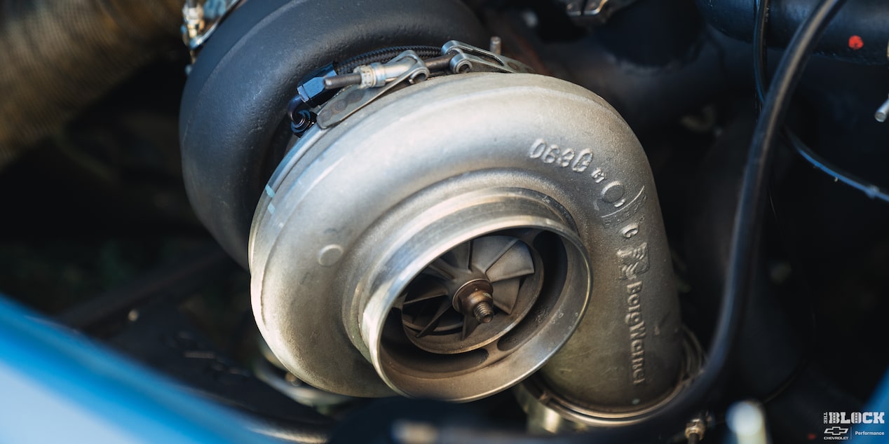 Close-up of the Turbocharger for a 1967 Chevy C10 Truck